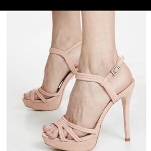 Schutz,bogga, Beige Strappy Heels,size 10